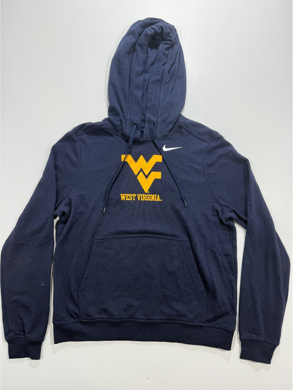Nike West Virginia Mountaineers Hoodie Mens M Navy WVU NCAA Pullover Sweatshirt